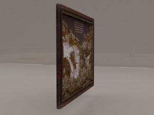 chinese tapestry and ivory artwork blend 3D Model