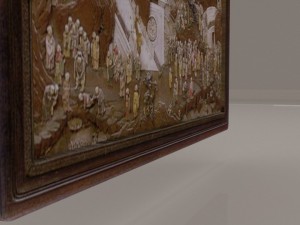 chinese tapestry and ivory artwork blend 3D Model