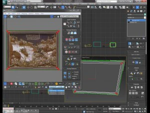 chinese tapestry and ivory artwork blend 3D Model