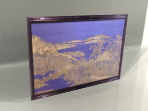 chinese tapestry and ivory artwork blend 3D Model