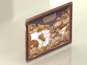 chinese tapestry and ivory artwork max Model 3D
