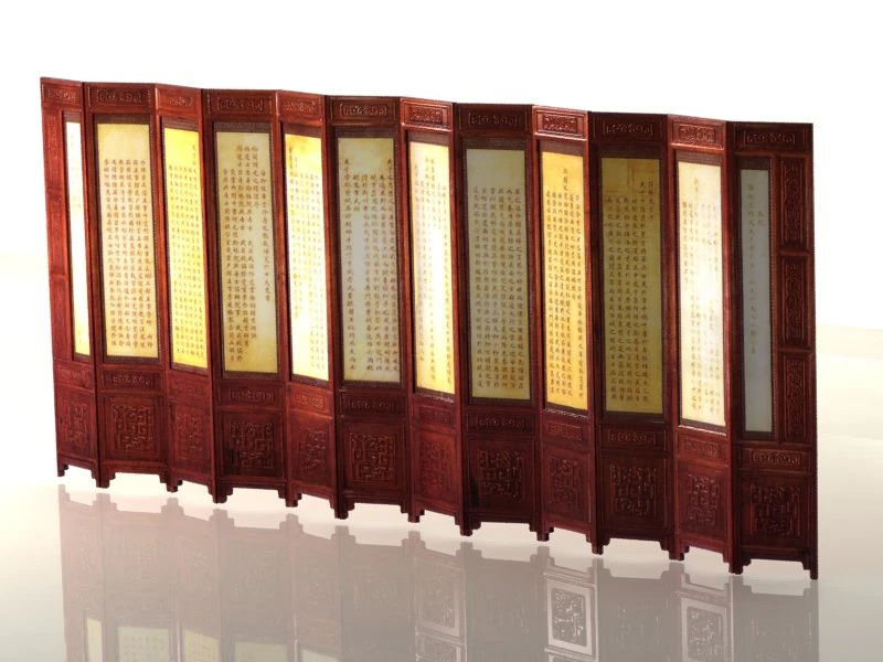 chinese folding screen max 3D Model .c4d .max .obj .3ds .fbx .stl .blend 