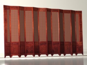 chinese folding screen max Modelo 3D