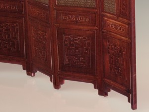 chinese folding screen max Modelo 3D