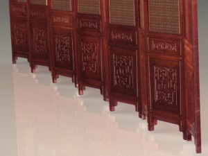 chinese folding screen max Modelo 3D