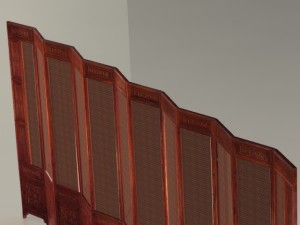 chinese folding screen max Modelo 3D