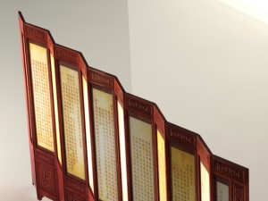 chinese folding screen max Modelo 3D