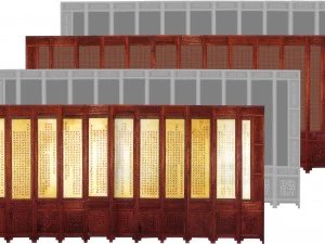 chinese folding screen max 3D Model