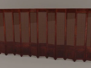 chinese folding screen blend 3D Model