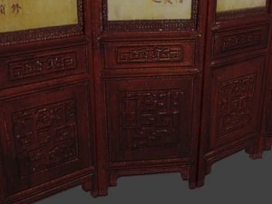 chinese folding screen blend 3D Model