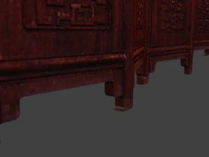chinese folding screen blend 3D Model
