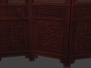 chinese folding screen blend 3D Model