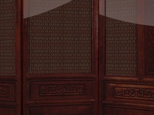 chinese folding screen blend Model 3D