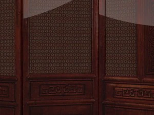 chinese folding screen blend 3D Model
