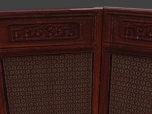 chinese folding screen blend Model 3D