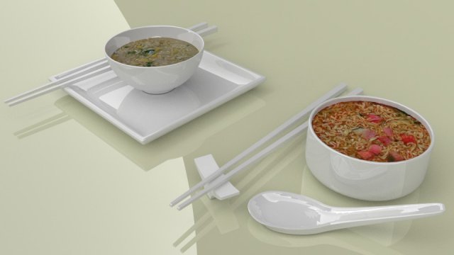 nissin cooked instant noodles blend 3D 모델 .c4d .max .obj .3ds .fbx .stl .blend 