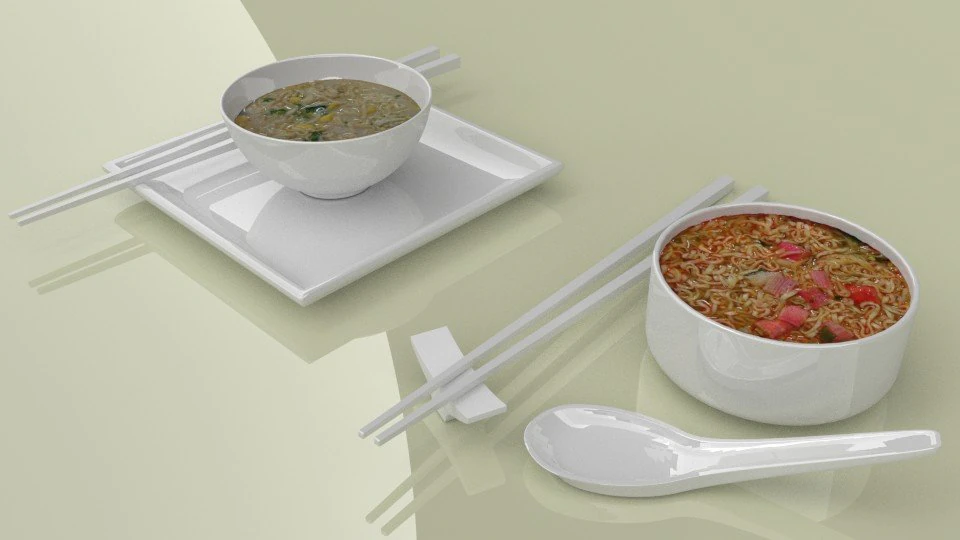 nissin cooked instant noodles blend 3D Model .c4d .max .obj .3ds .fbx .stl .blend