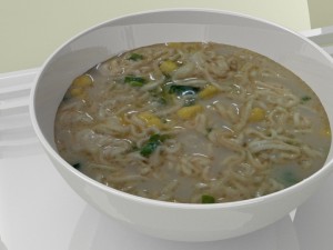 nissin cooked instant noodles blend 3D 모델