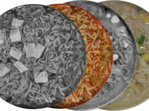 nissin cooked instant noodles blend 3D Model