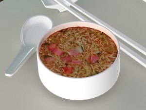 nissin cooked instant noodles max Modèle 3D