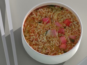 nissin cooked instant noodles max Modèle 3D