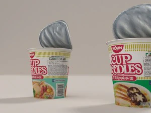 nissin instant cup noodles mc-ss blend 3D Model