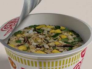 nissin instant cup noodles mc-ss blend Modèle 3D