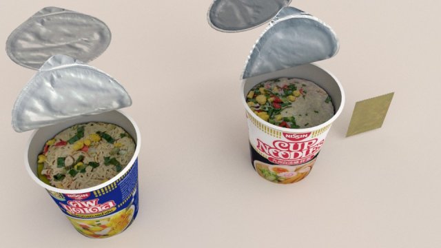 nissin instant cup noodles ky-ss blend 3Dモデル .c4d .max .obj .3ds .fbx .stl .blend 