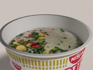 nissin instant cup noodles ky-ss blend 3Dモデル