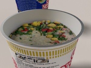 nissin instant cup noodles ky-ss blend 3Dモデル