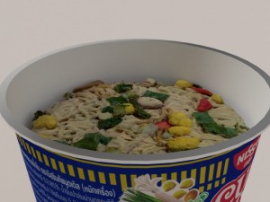 nissin instant cup noodles ky-ss blend 3Dモデル