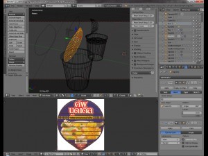 nissin instant cup noodles ky-ss blend 3Dモデル