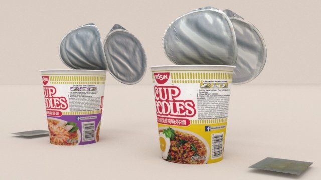 nissin instant cup noodles tbc-tys blend Model 3D .c4d .max .obj .3ds .fbx .stl .blend 