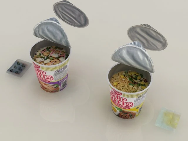 nissin instant cup noodles tbc-tys max 3D Model .c4d .max .obj .3ds .fbx .stl .blend