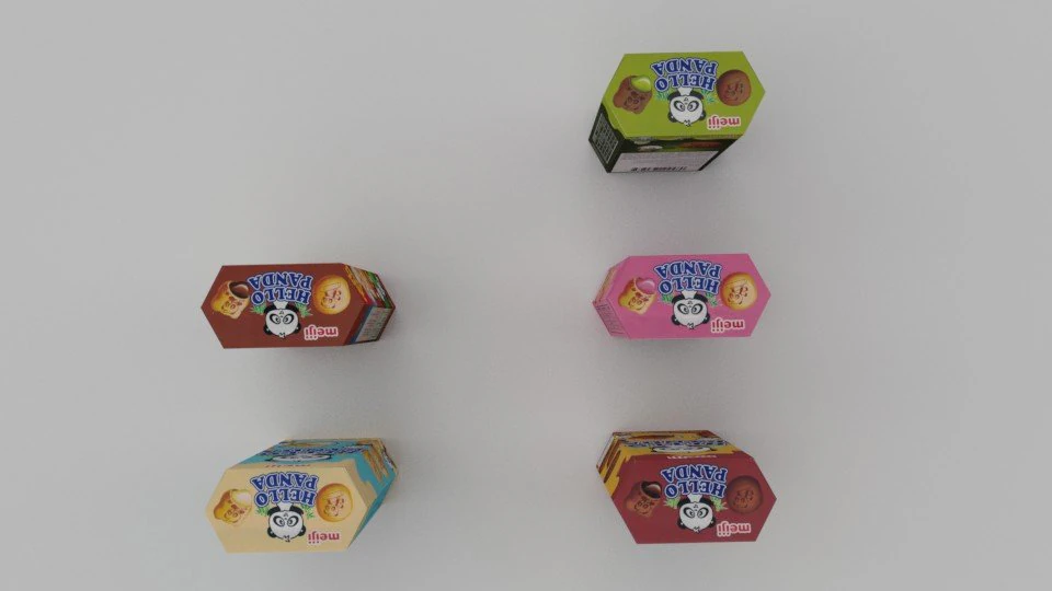 meiji hello panda snack blend 3D Model .c4d .max .obj .3ds .fbx .stl .blend 