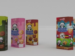 meiji hello panda snack blend 3D Model