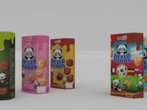 meiji hello panda snack blend 3D Model