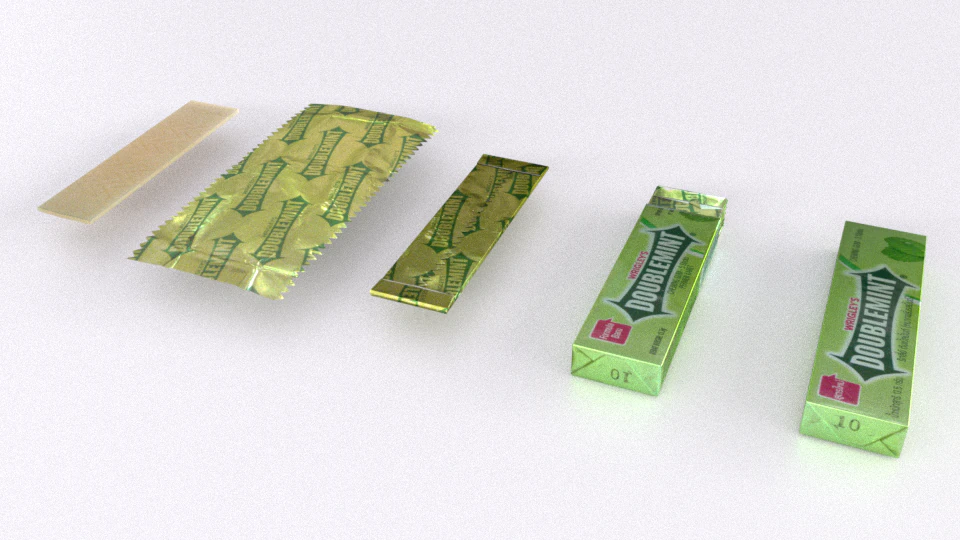 doublemint chewing gum blend 3D Model .c4d .max .obj .3ds .fbx .stl .blend 