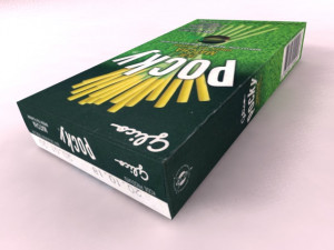 glico pretz snack sticks max pizza matcha almond cookies cream choco banana 3D Model