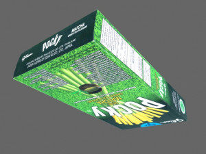 glico pretz snack sticks max pizza matcha almond cookies cream choco banana 3D Model
