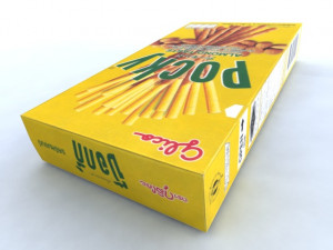 glico pretz snack sticks max pizza matcha almond cookies cream choco banana 3D Model