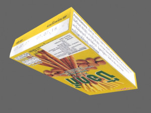glico pretz snack sticks max pizza matcha almond cookies cream choco banana 3D Model