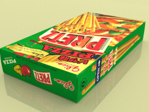 glico pretz snack sticks blend pizza matcha almond cookies cream choco banana Modelo 3D