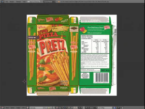 glico pretz snack sticks blend pizza matcha almond cookies cream choco banana 3D Model