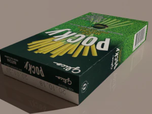 glico pretz snack sticks blend pizza matcha almond cookies cream choco banana 3D Model