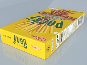 glico pretz snack sticks blend pizza matcha almond cookies cream choco banana 3D Model