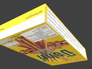glico pretz snack sticks blend pizza matcha almond cookies cream choco banana 3D Model