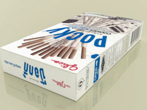 glico pretz snack sticks blend pizza matcha almond cookies cream choco banana 3D Model