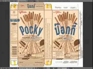 glico pretz snack sticks blend pizza matcha almond cookies cream choco banana 3D Model