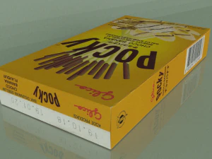 glico pretz snack sticks blend pizza matcha almond cookies cream choco banana 3D Model